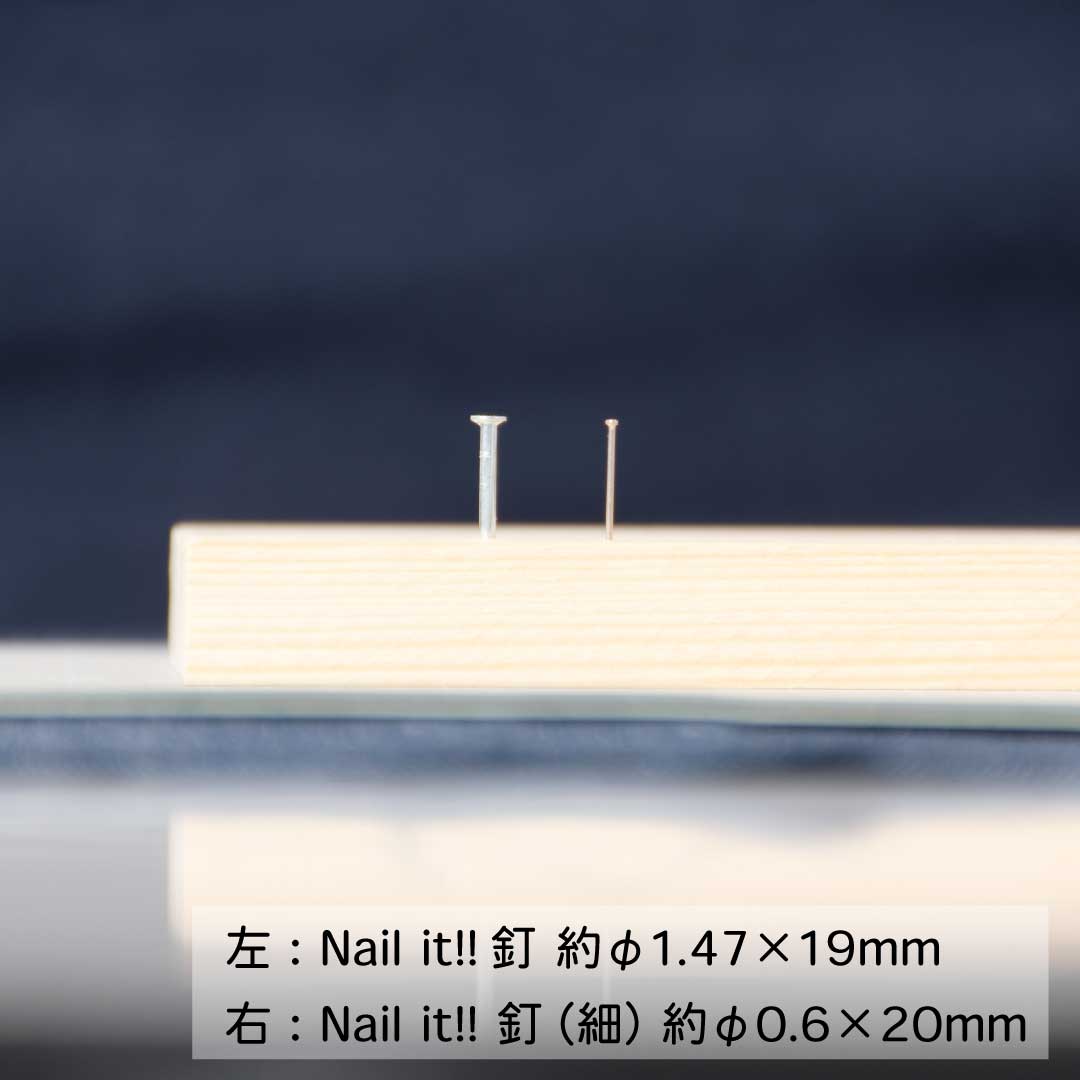 Nail it!! 釘(細) φ0.6×20mm 袋入り(全2種)
