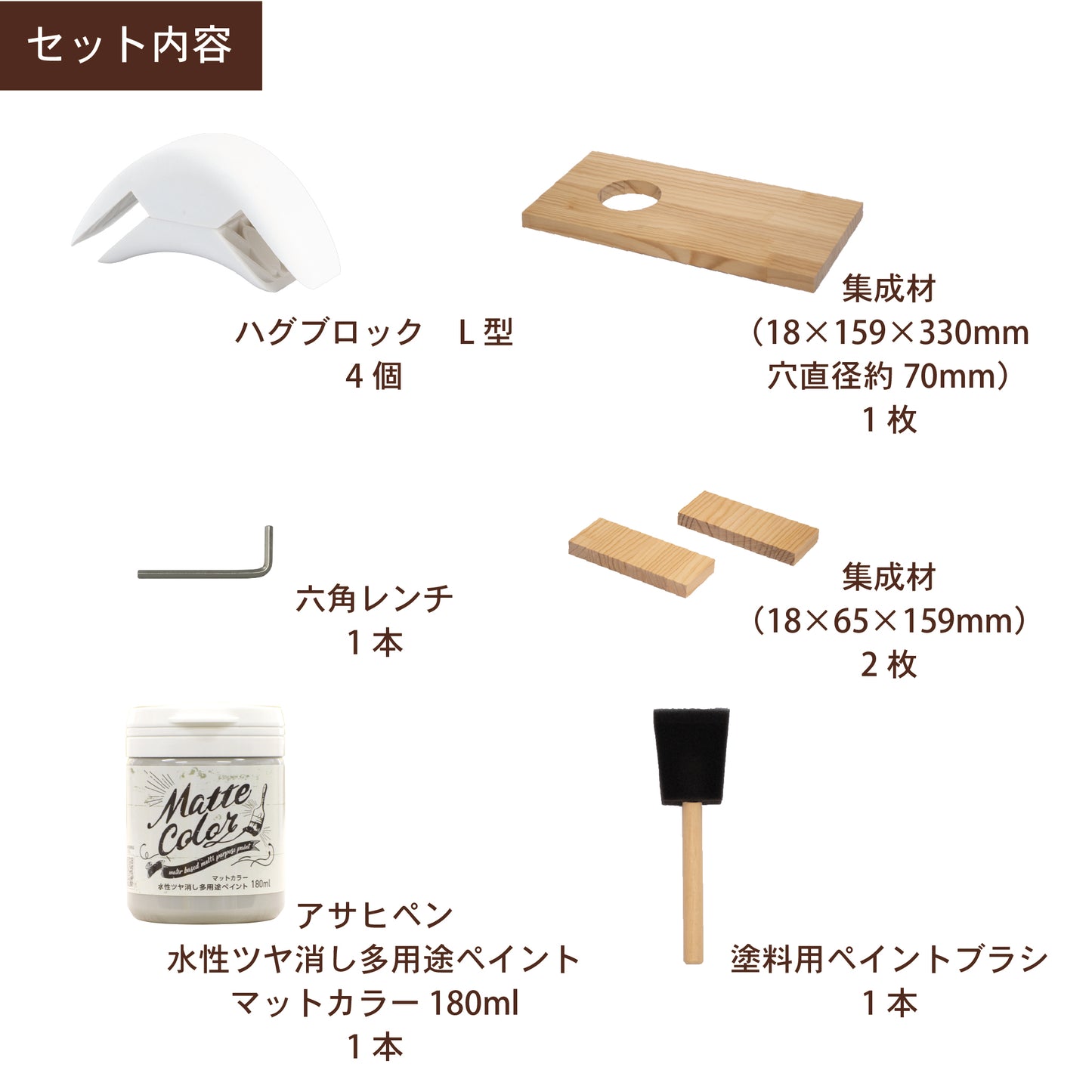 【数量限定/送料無料】ハグブロック プランター 木材&塗料セット