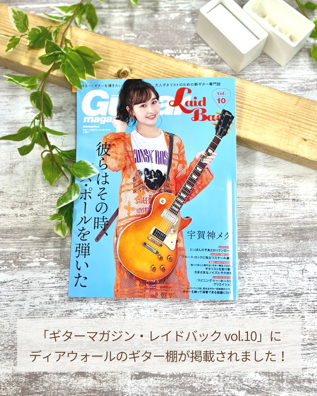 【送料無料】ディアウォール ギター棚セット(ギター2本+小物置き)