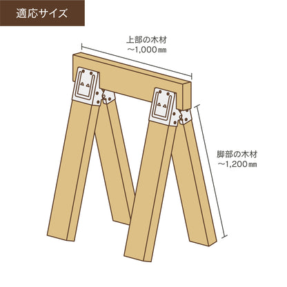 【送料無料】トライジョイントブラケット 木材セット 脚部木材～1,200㎜｜【トライジョイントブラケット公式】簡単オシャレDIY。サイクルスタンドなどアイデア次第。